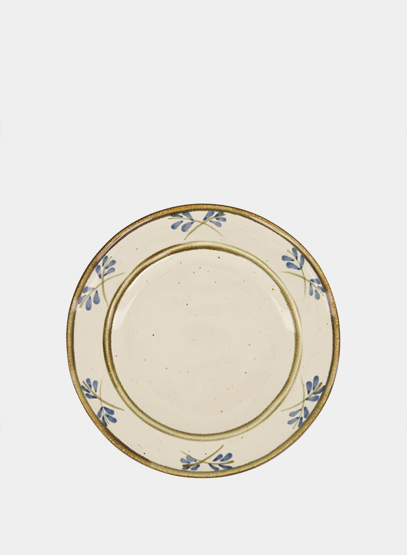 Hand-Painted Lusitano Leaf Stoneware Dessert Plate