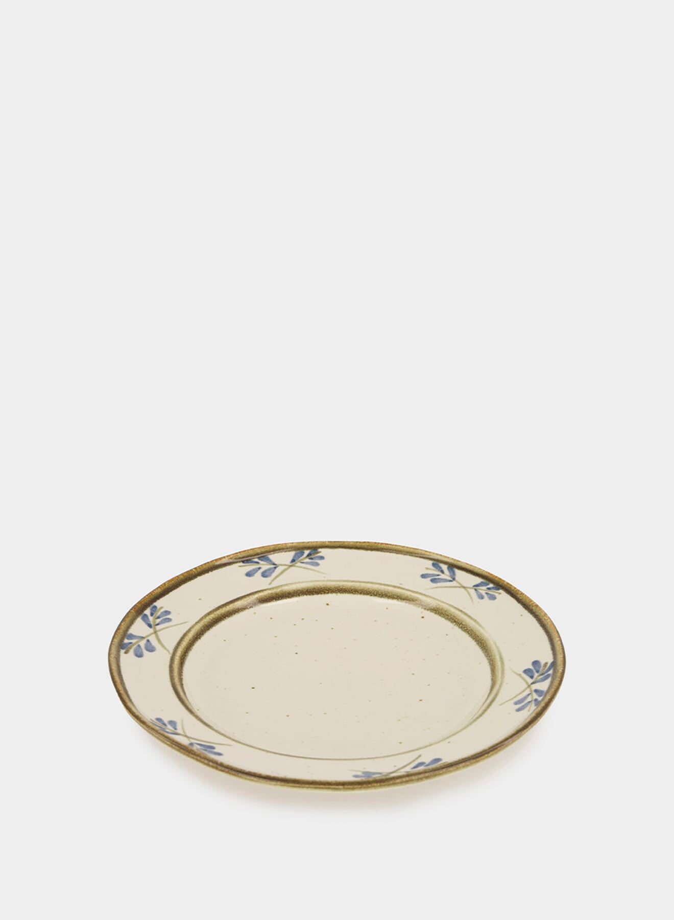Hand-Painted Lusitano Leaf Stoneware Dessert Plate