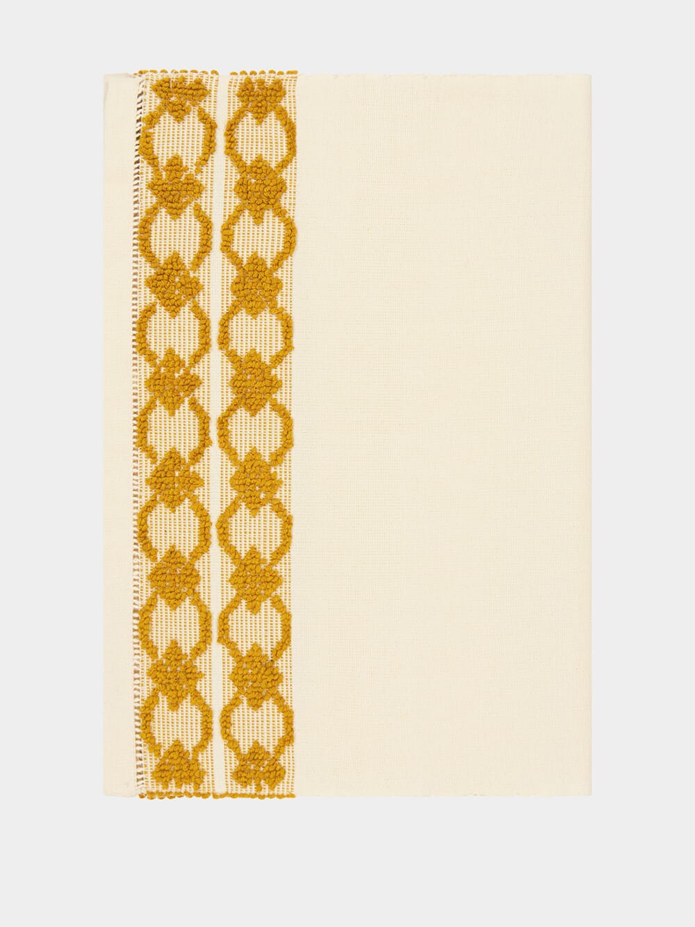 Handmade Isabel Natural and Yellow Cotton and Linen Placemat