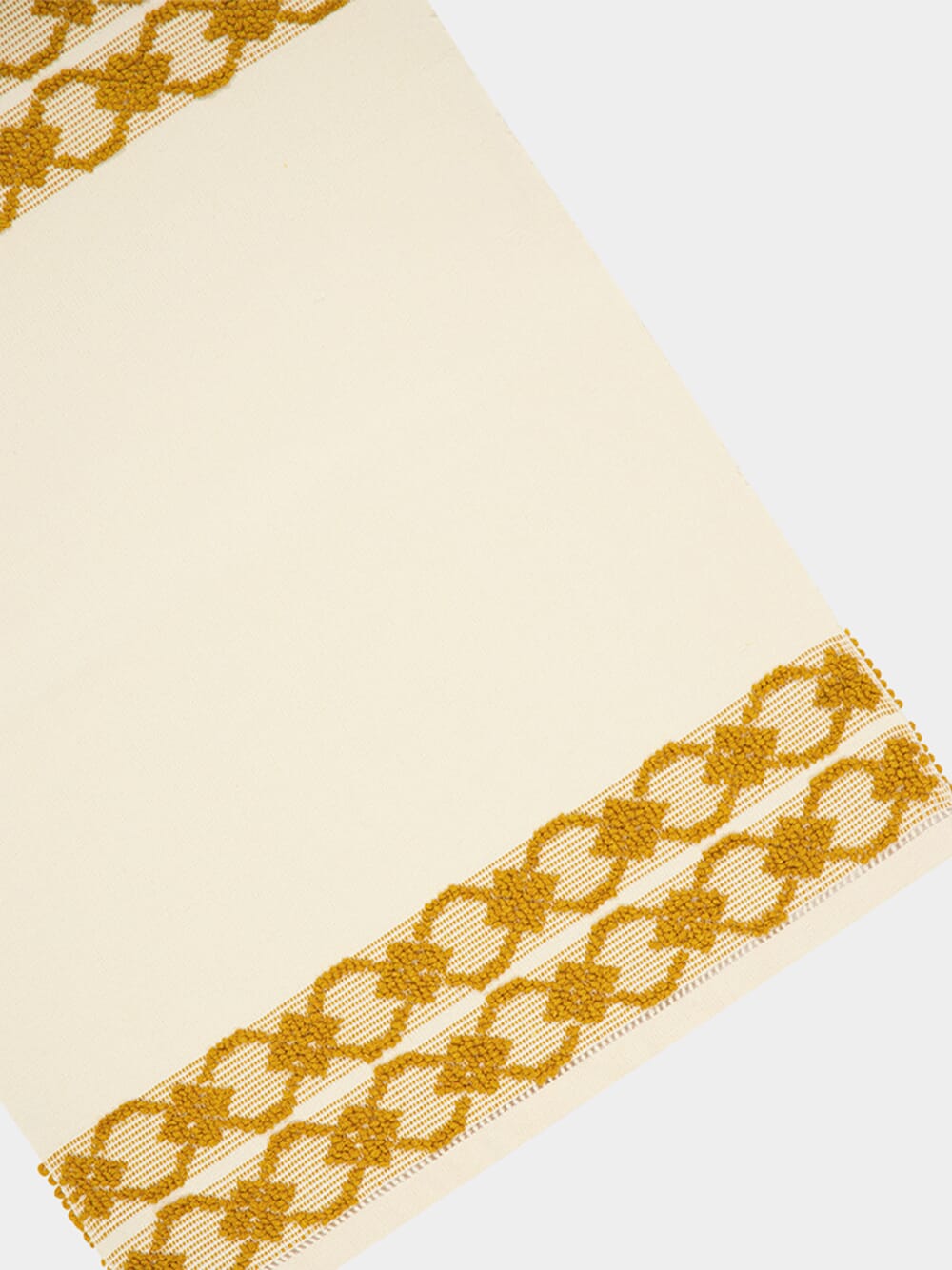Handmade Isabel Natural and Yellow Cotton Linen Placemat