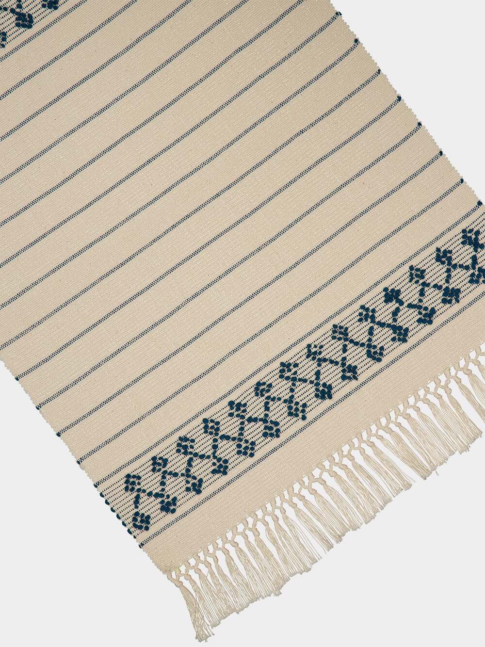 Handmade Amélia Natural and Blue Cotton Placemat
