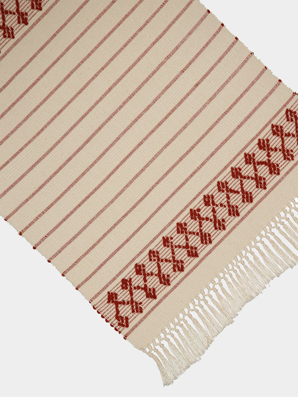 Handmade Amélia Natural and Brick Cotton Placemat