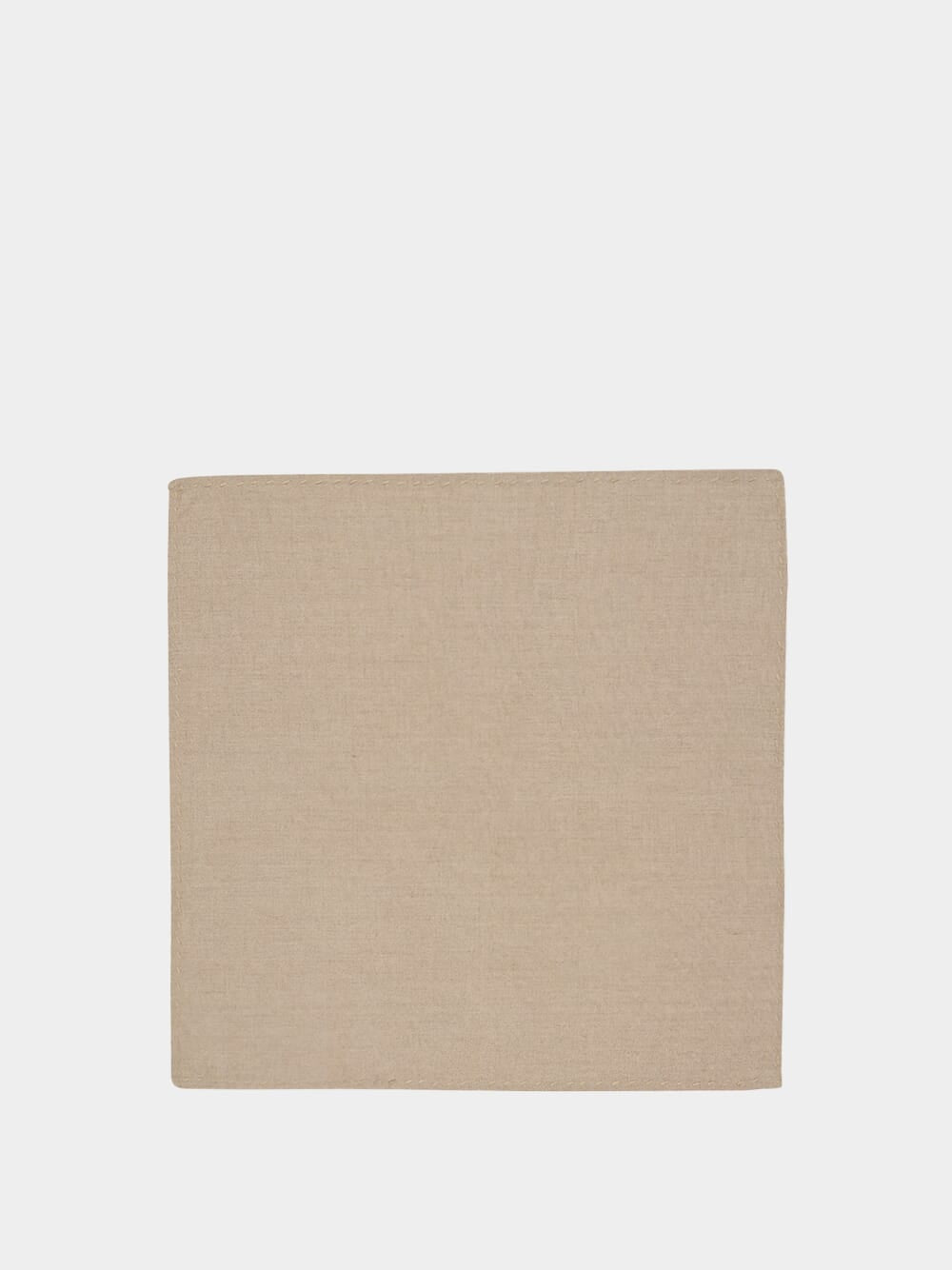 Hand-Embroidered Viana Beige Linen with Beige Embroidery Placemat and Napkin Set