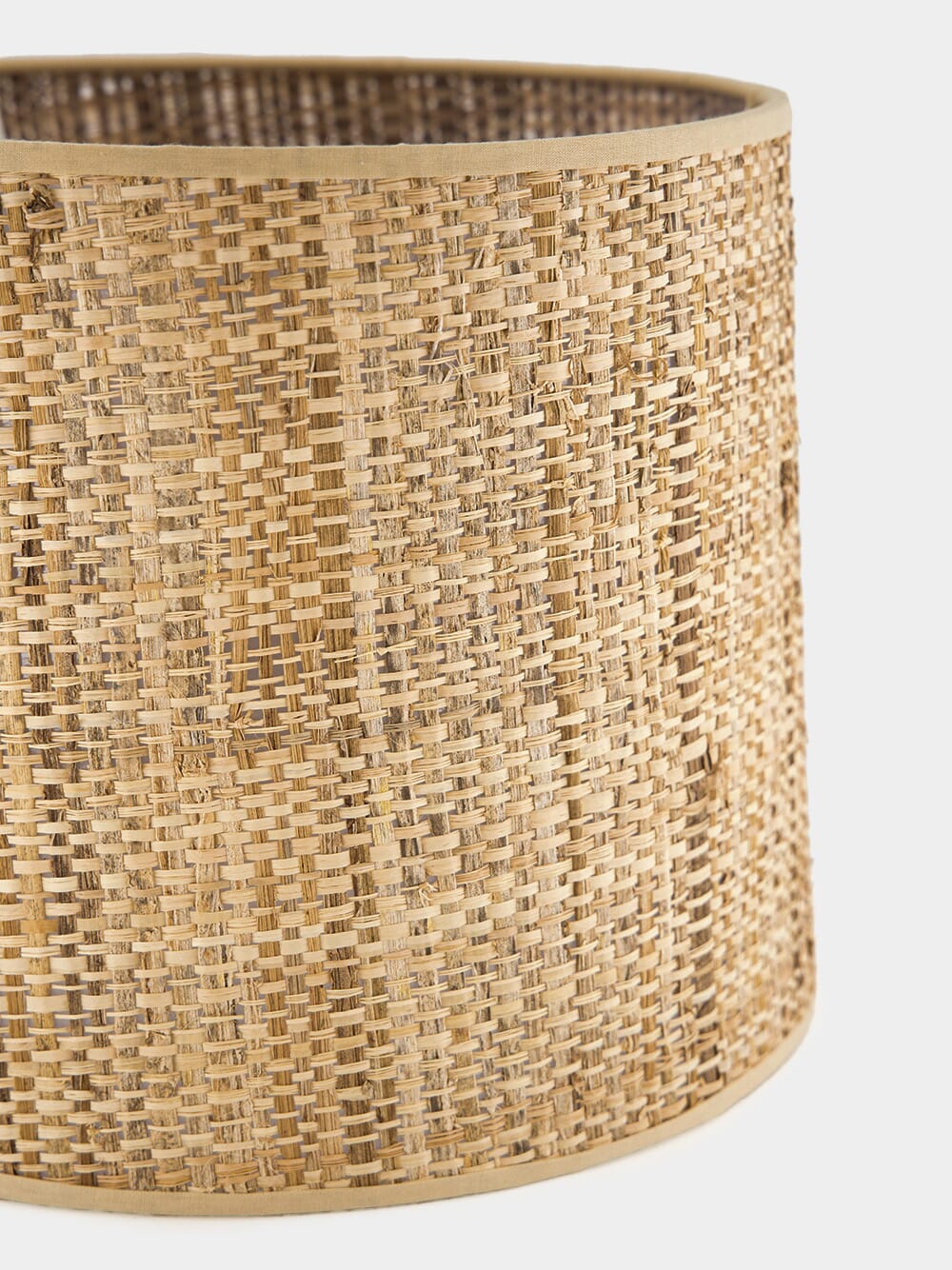 Bambu Natural Vinyl Wicker Effect Abat Jour