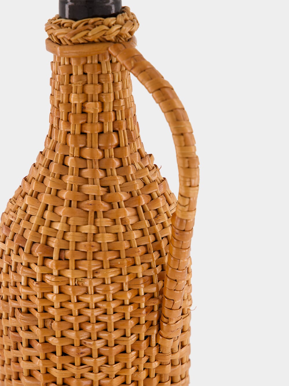 Handmade Camacha Natural Wicker Glass Flask