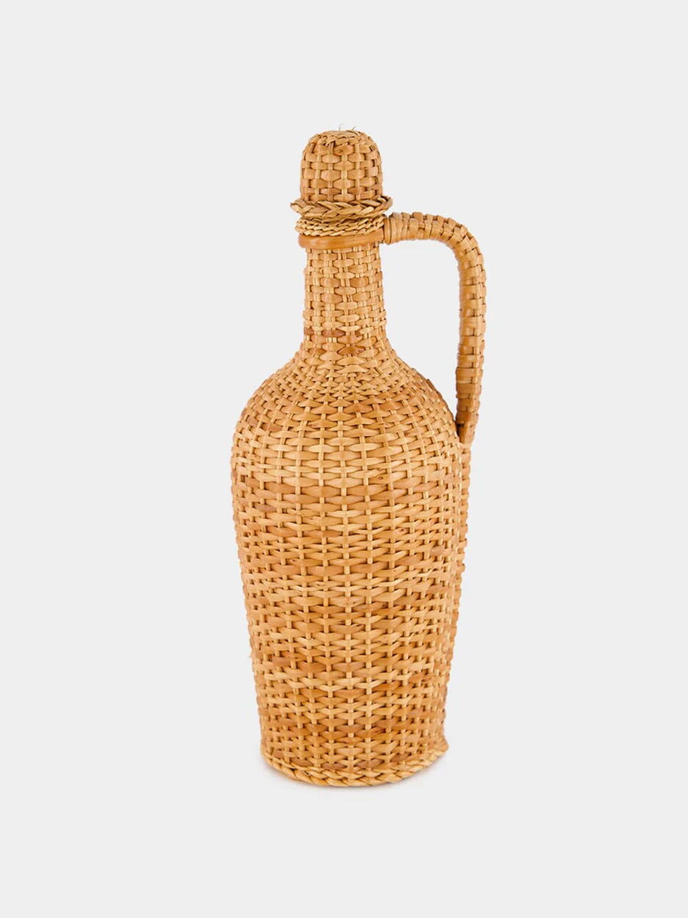 Handmade Camacha Natural Wicker Glass Flask
