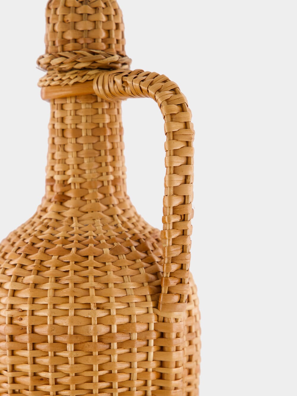 Handmade Camacha Natural Wicker Glass Flask