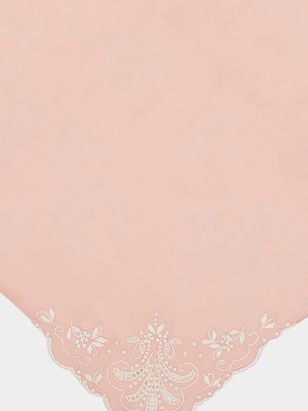 Hand-Embroidered Santana Pink Cotton Napkin