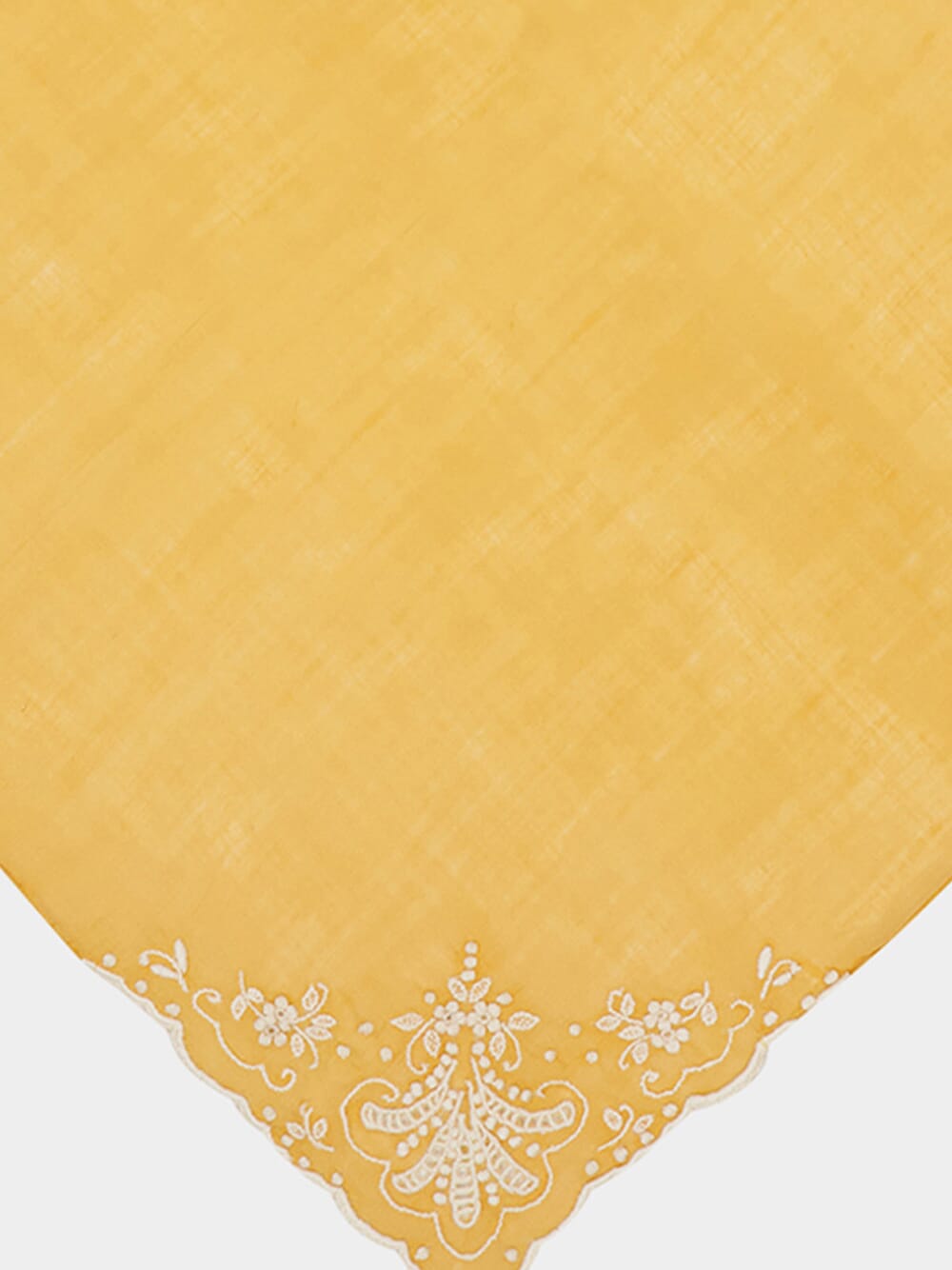 Hand-Embroidered Santana Yellow Cotton Napkin