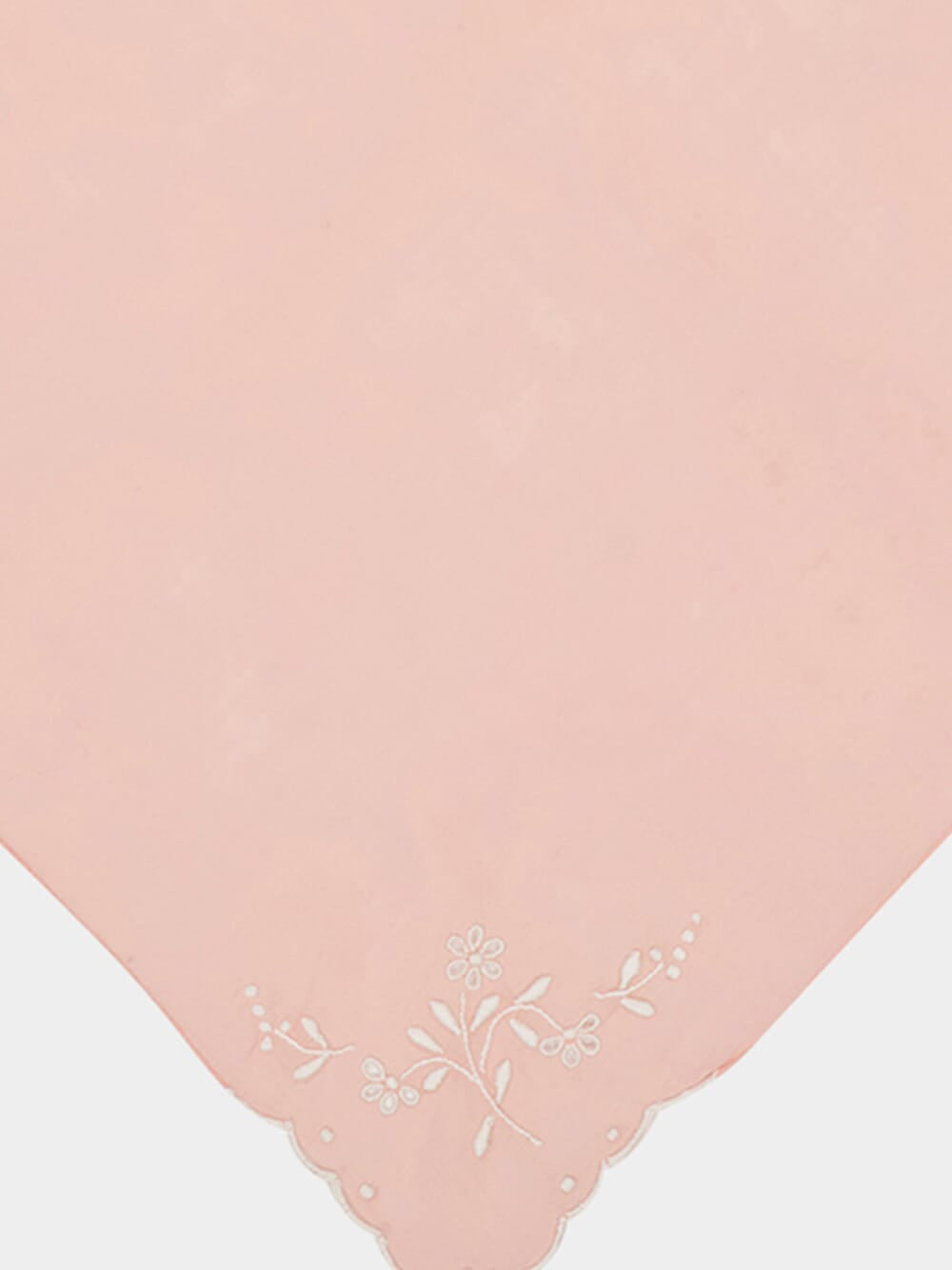 Hand-Embroidered Santana Pink Cotton Napkin