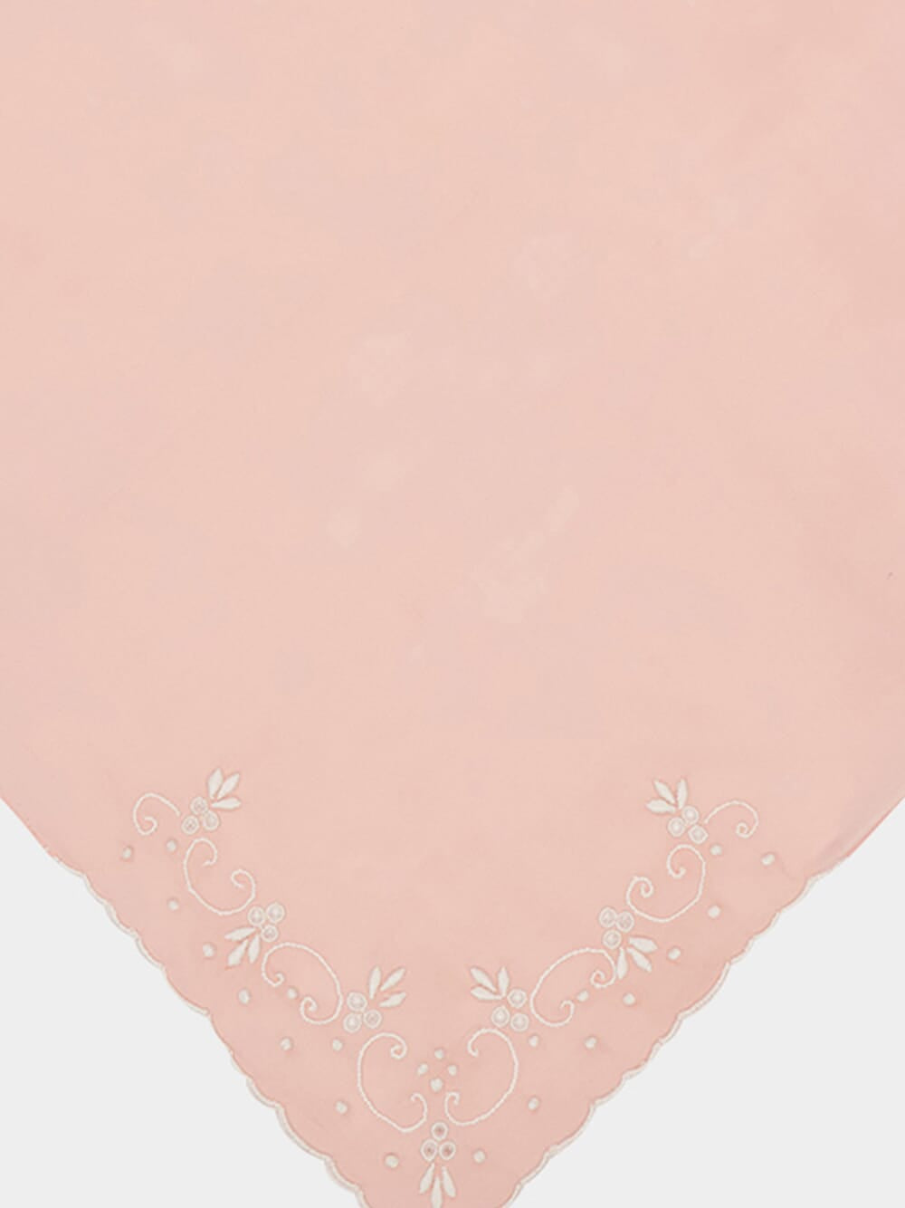 Hand-Embroidered Santana Pink Cotton Napkin