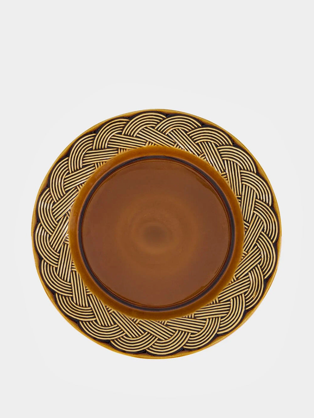 Vime Brown Ceramic Dinner Plate