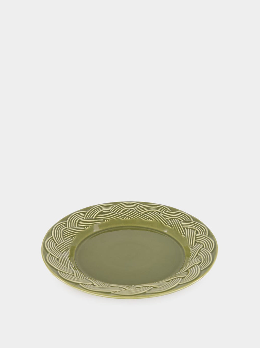 Vime Green Ceramic Dessert Plate