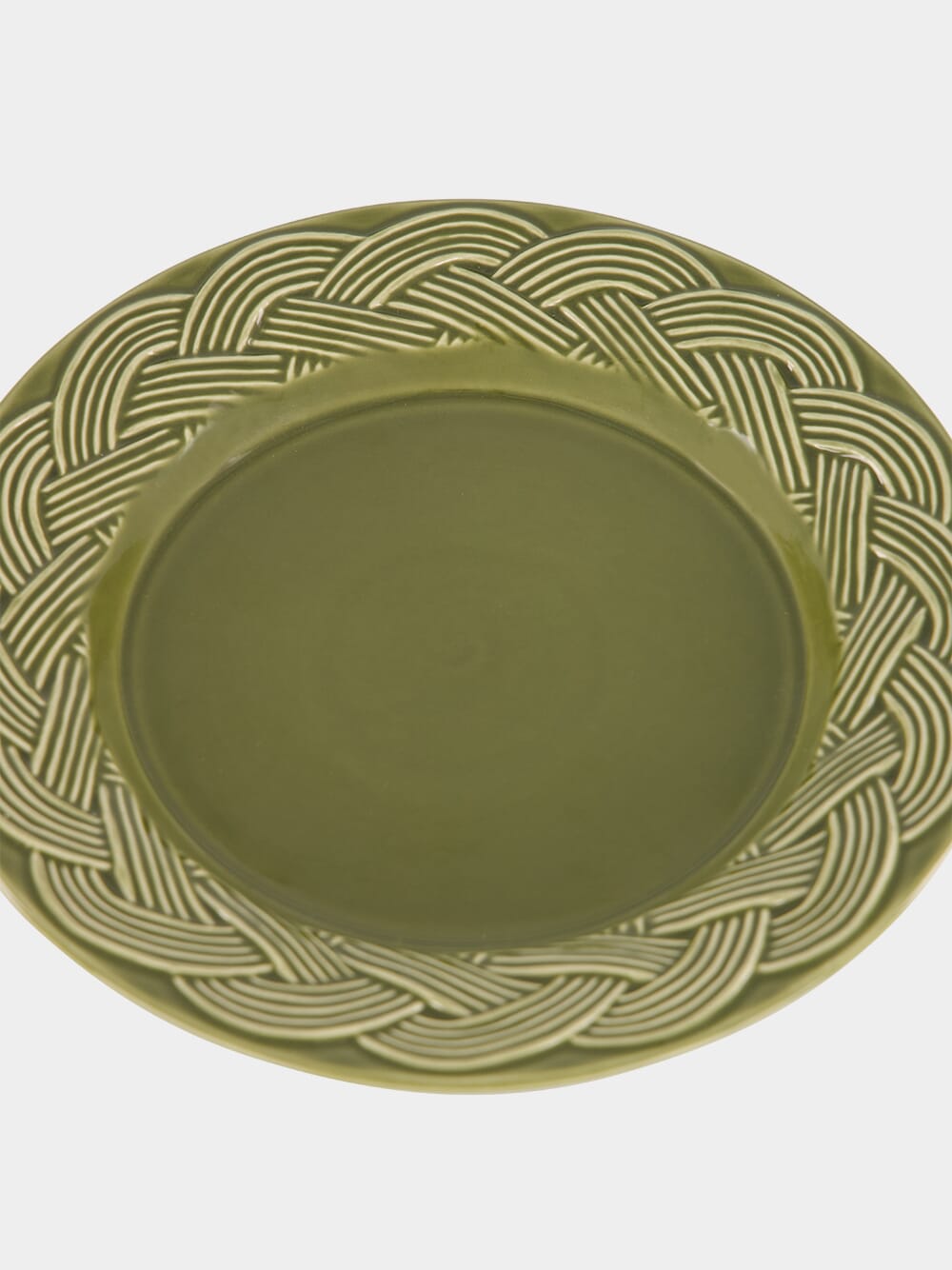 Vime Green Ceramic Dessert Plate