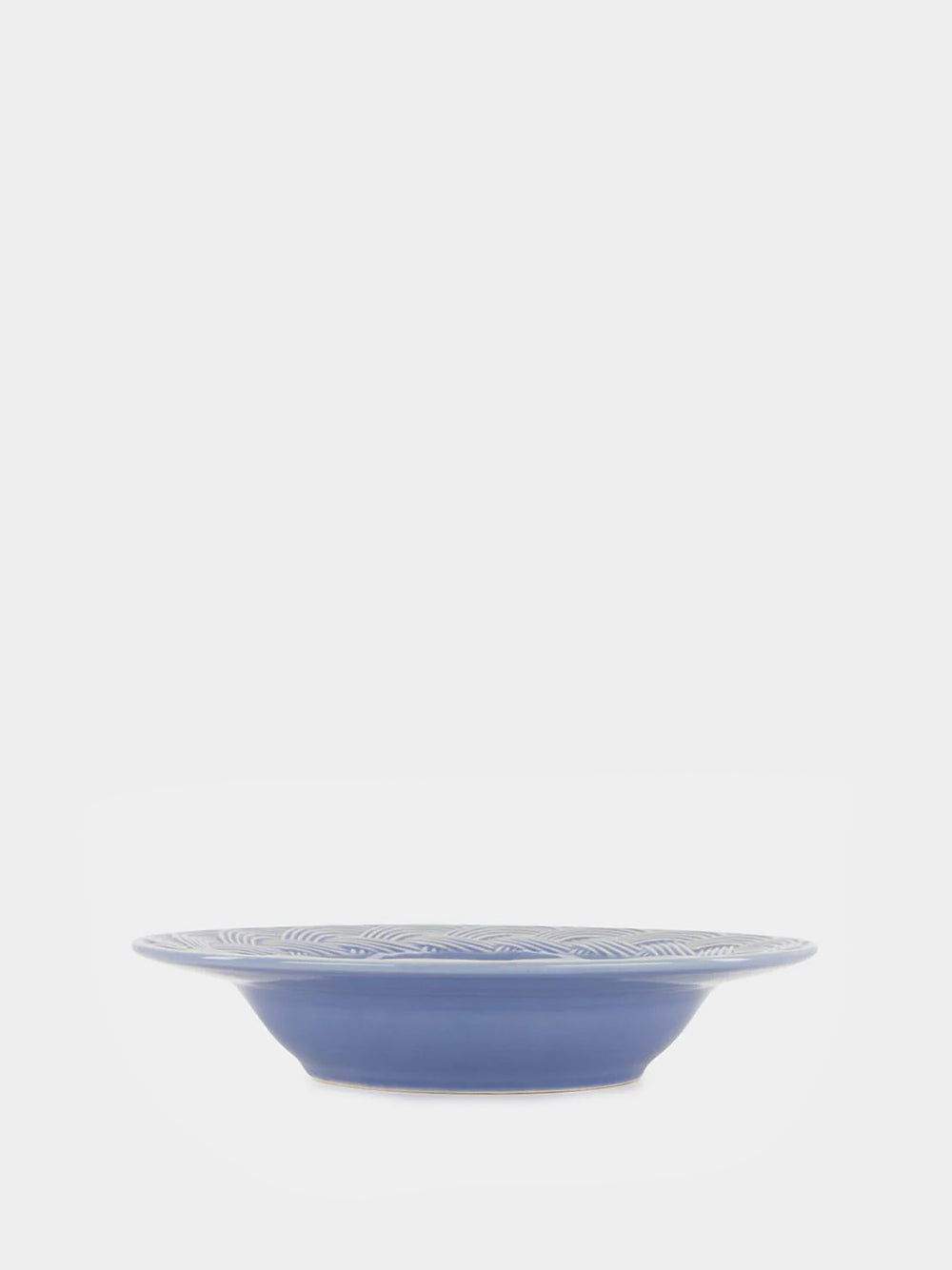 Vime Blue Ceramic Soup Plate