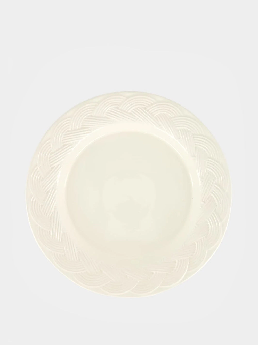 Vime White Ceramic Dinner Plate