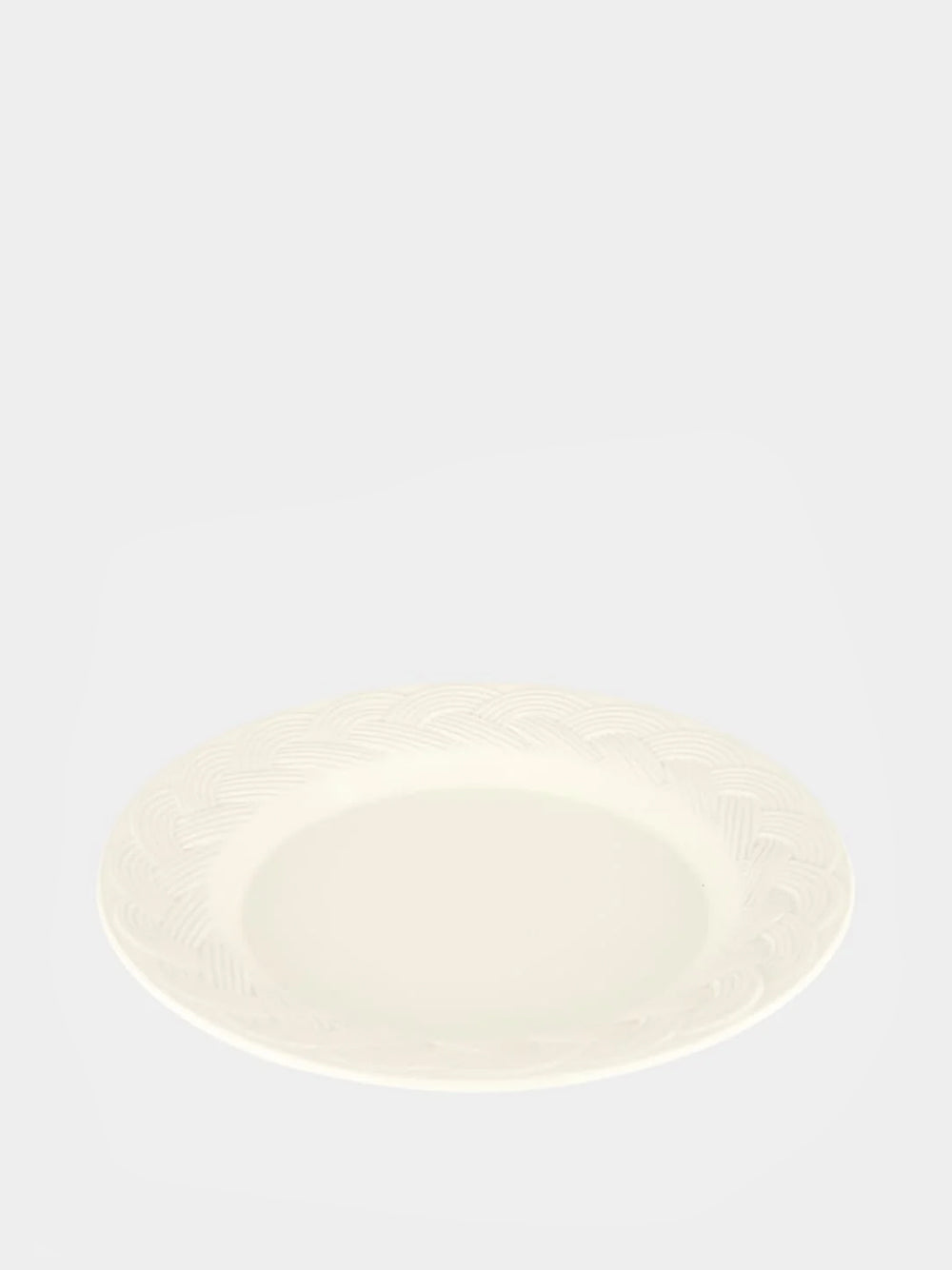 Vime White Ceramic Dinner Plate