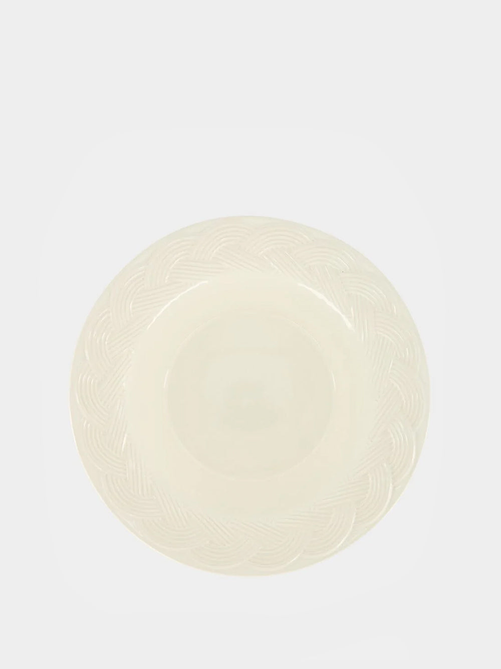 Vime White Ceramic Soup Plate
