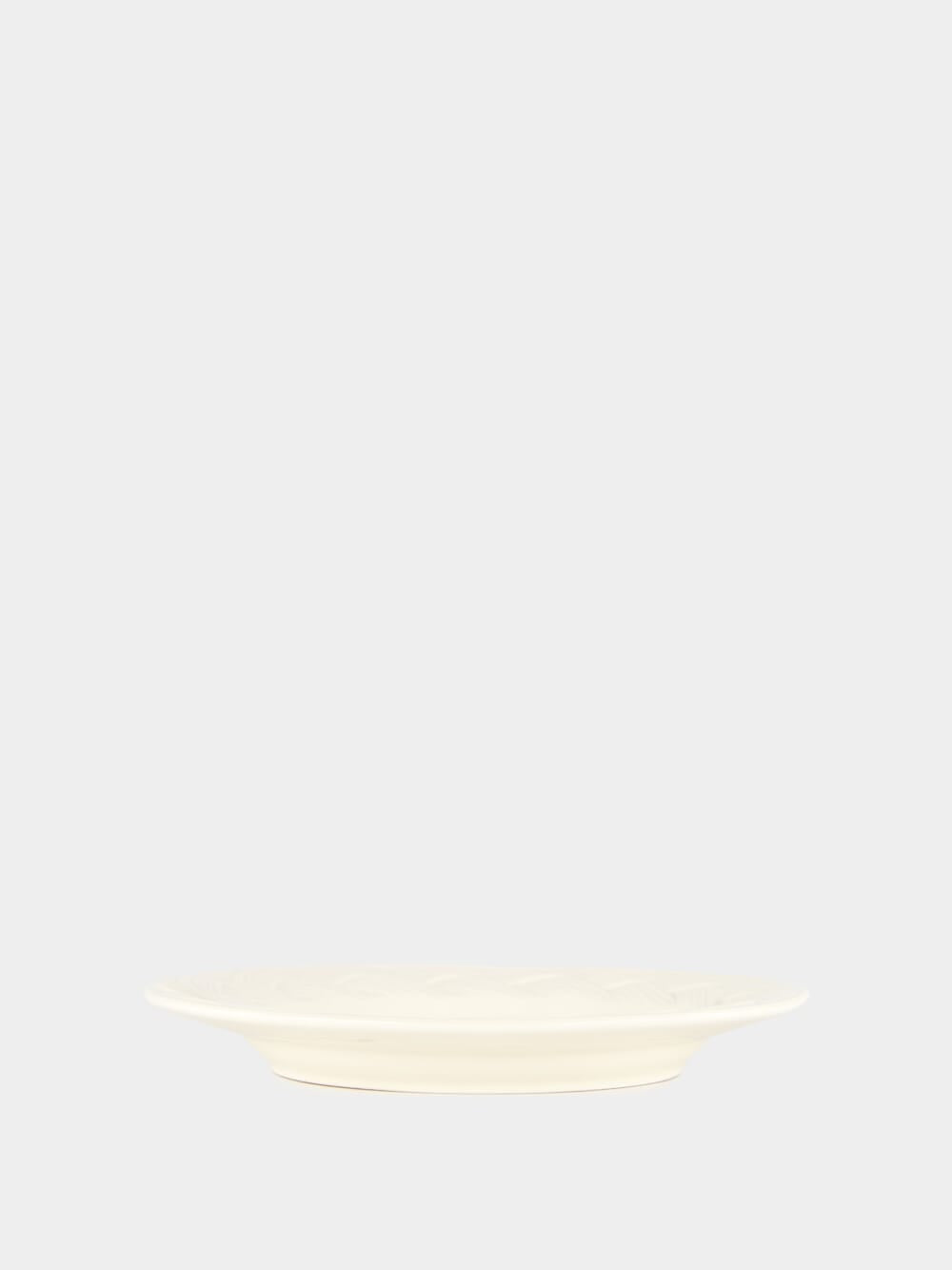 Vime White Ceramic Dessert Plate