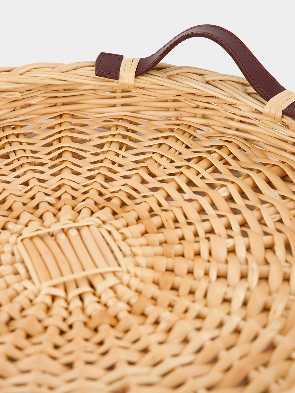 Handmade Vitória Wicker and Leather Tray