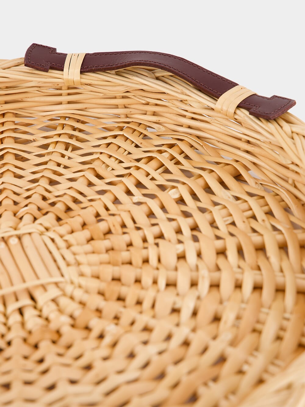 Handmade Vitória Wicker and Leather Tray