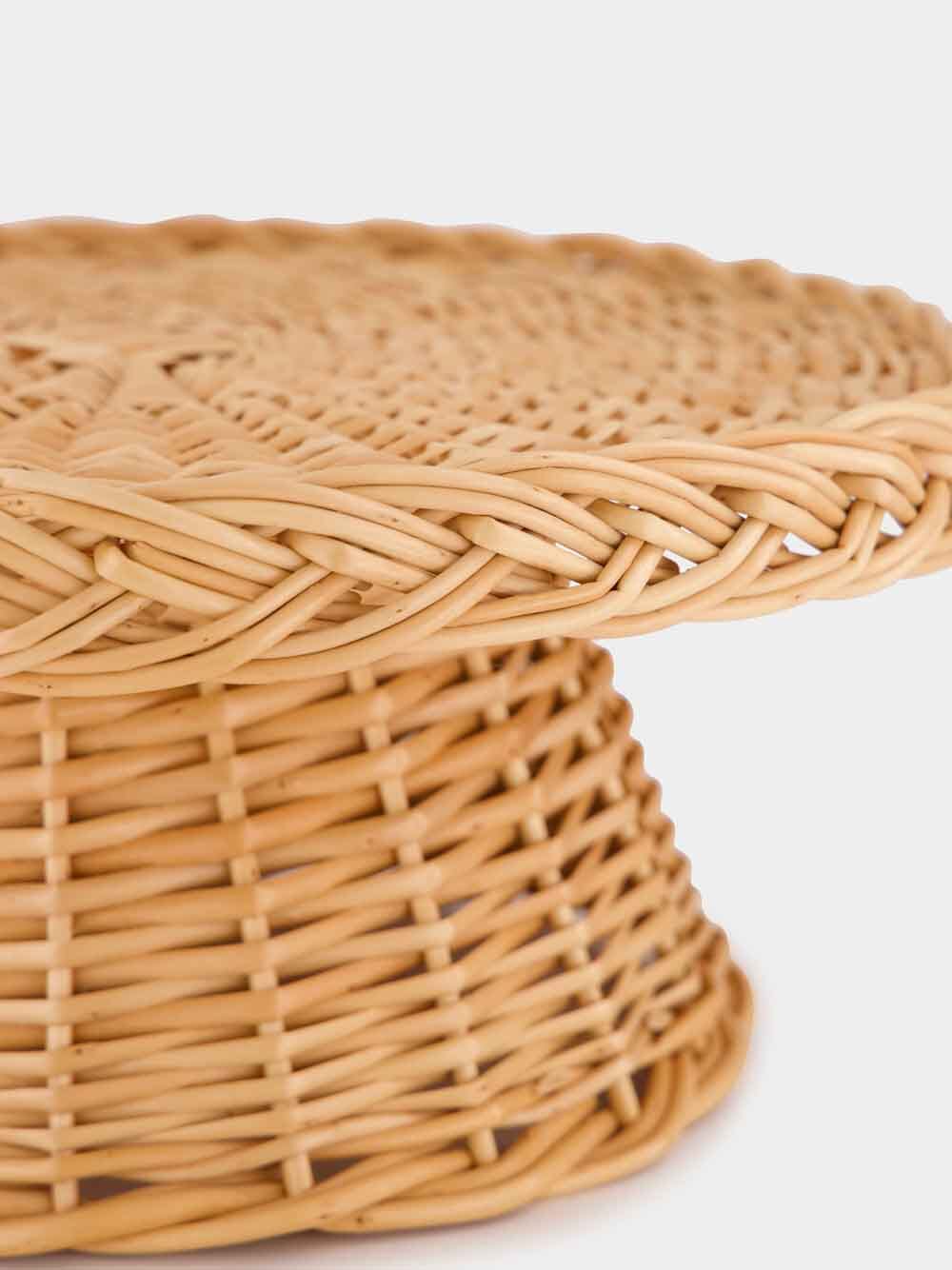 Handmade Vitória Natural Wicker Cake Plate