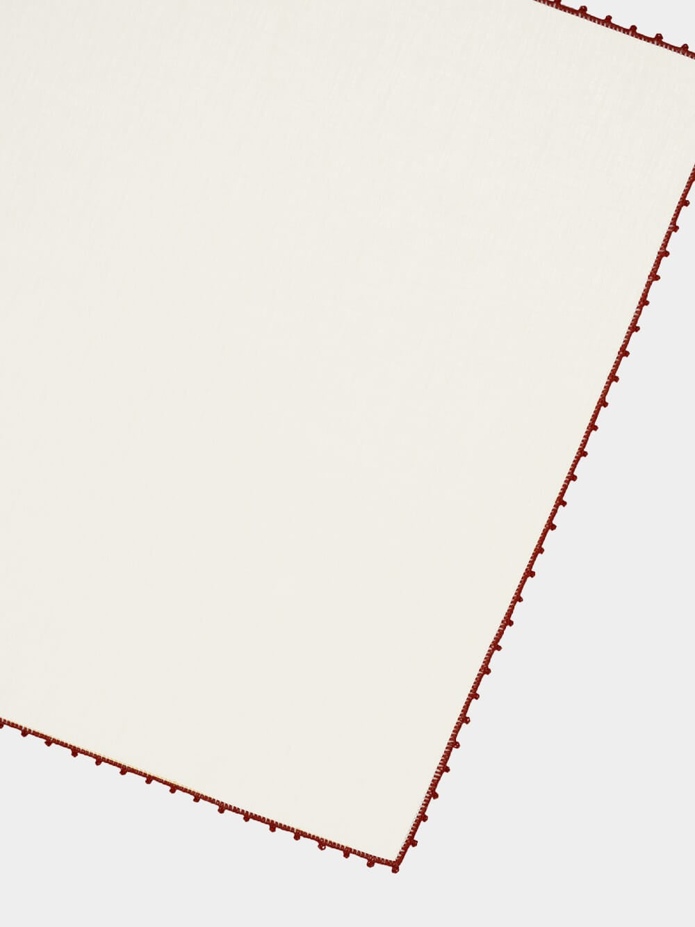 Hand-Embroidered Teresa White Linen with Brick Crochet Napkin