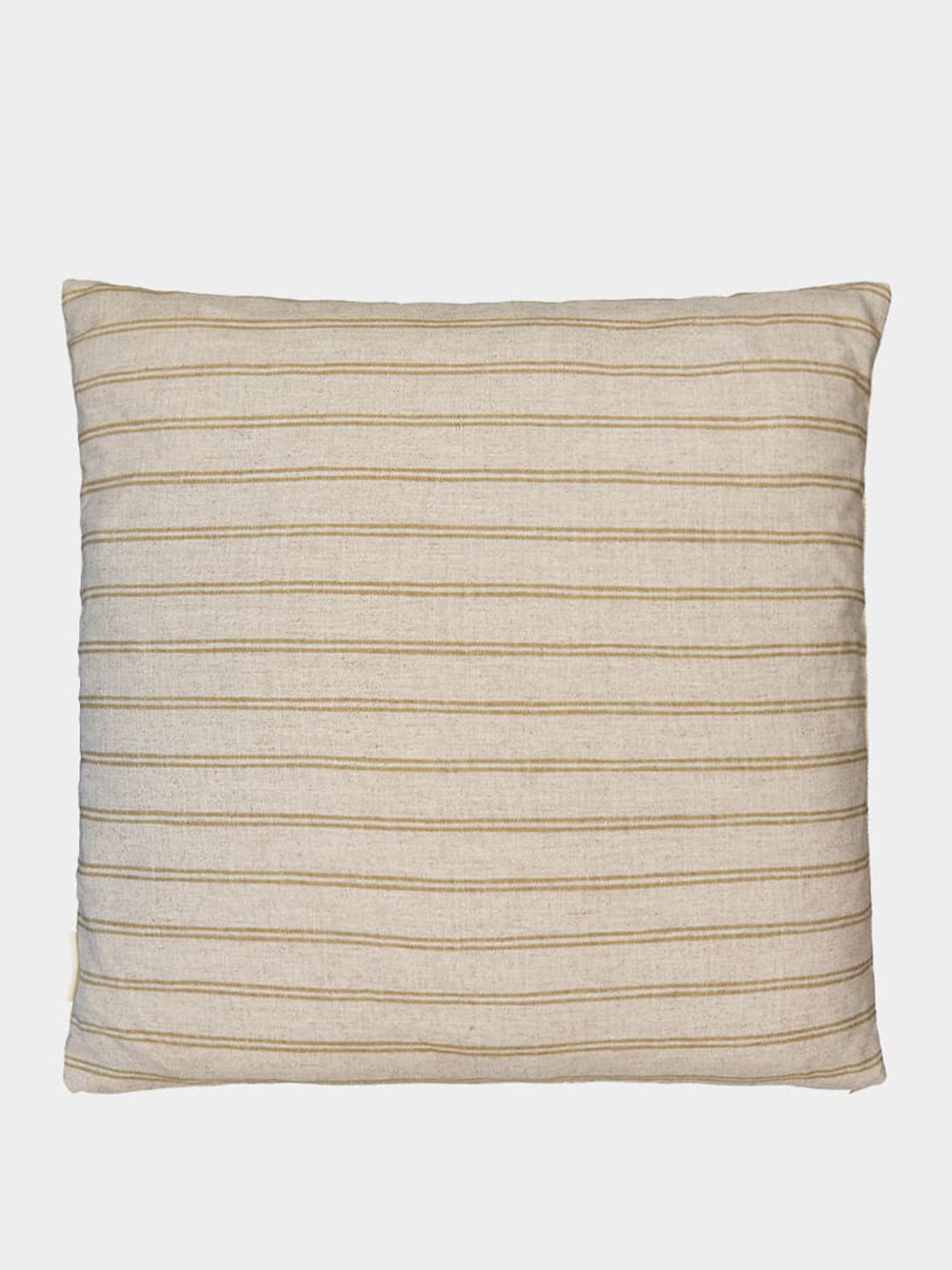 Handmade Augusta Natural and Yellow Cotton and Linen Cushion