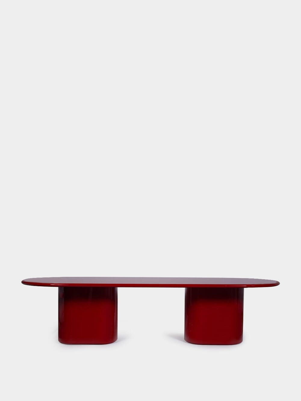 Amendoeira Red Lacquered Wood Dining Table