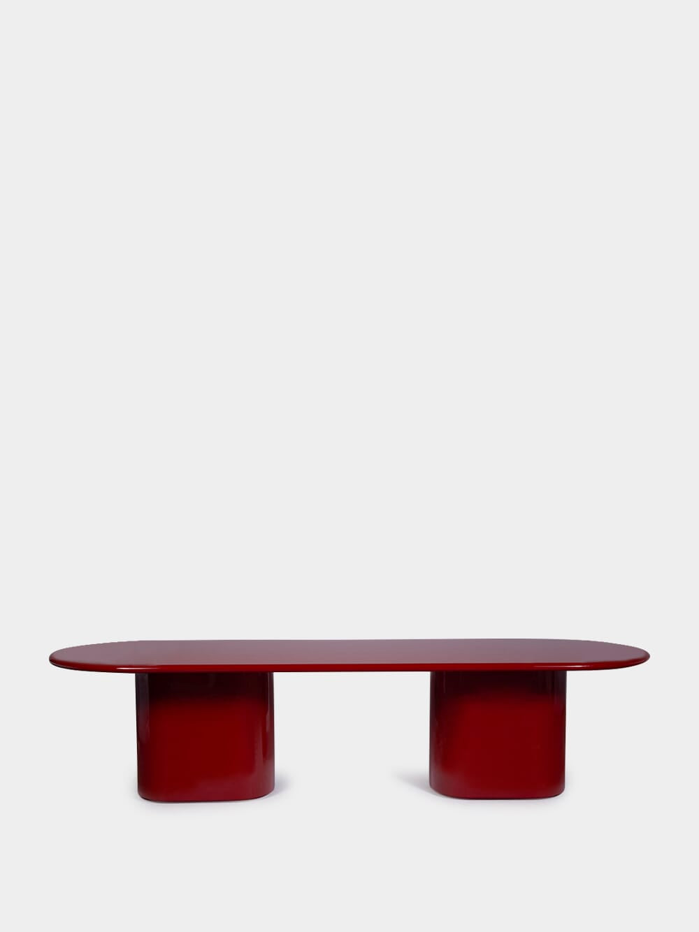 Amendoeira Red Lacquered Wood Dining Table