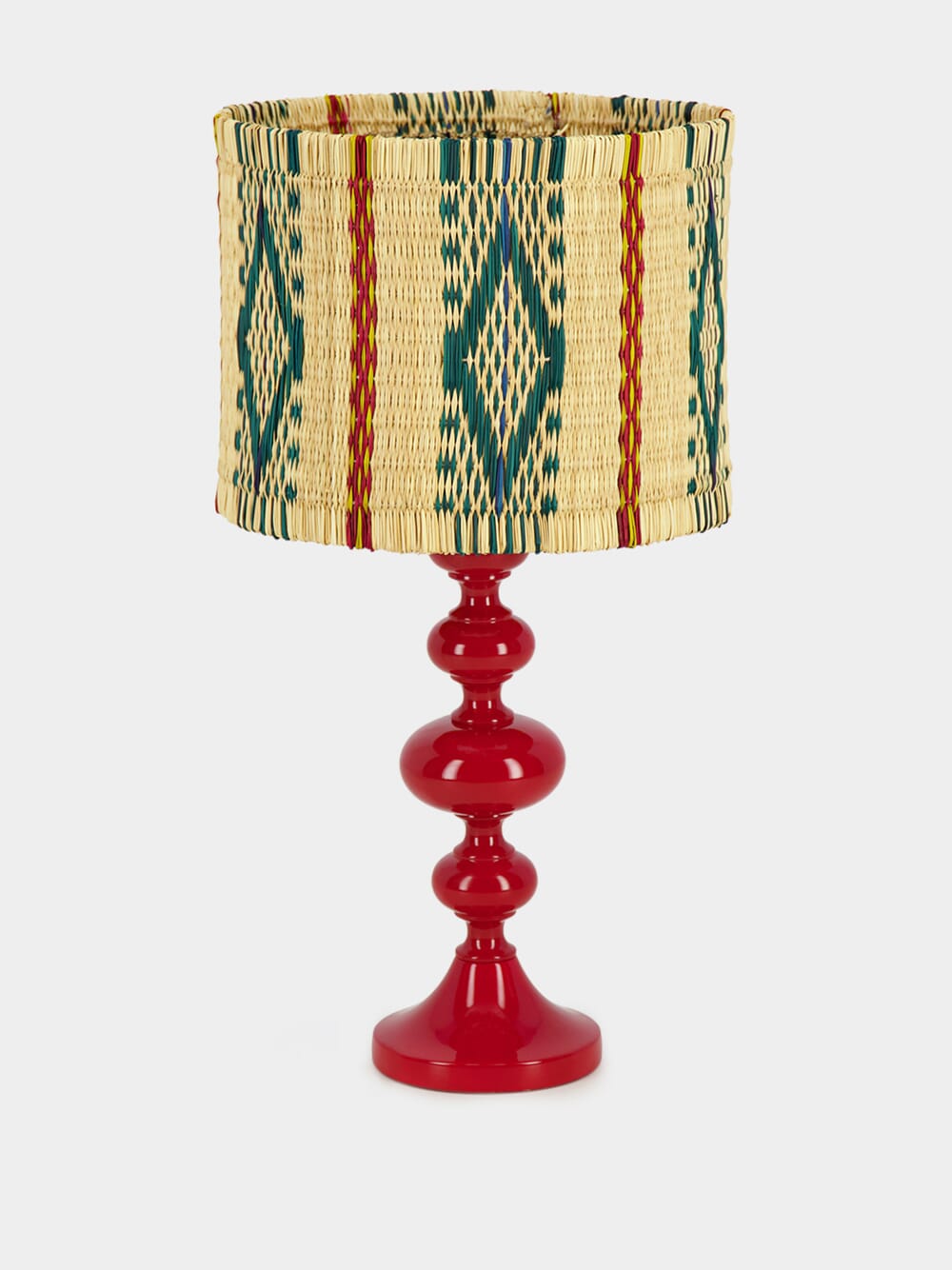 Foz Red Wood Lamp Base