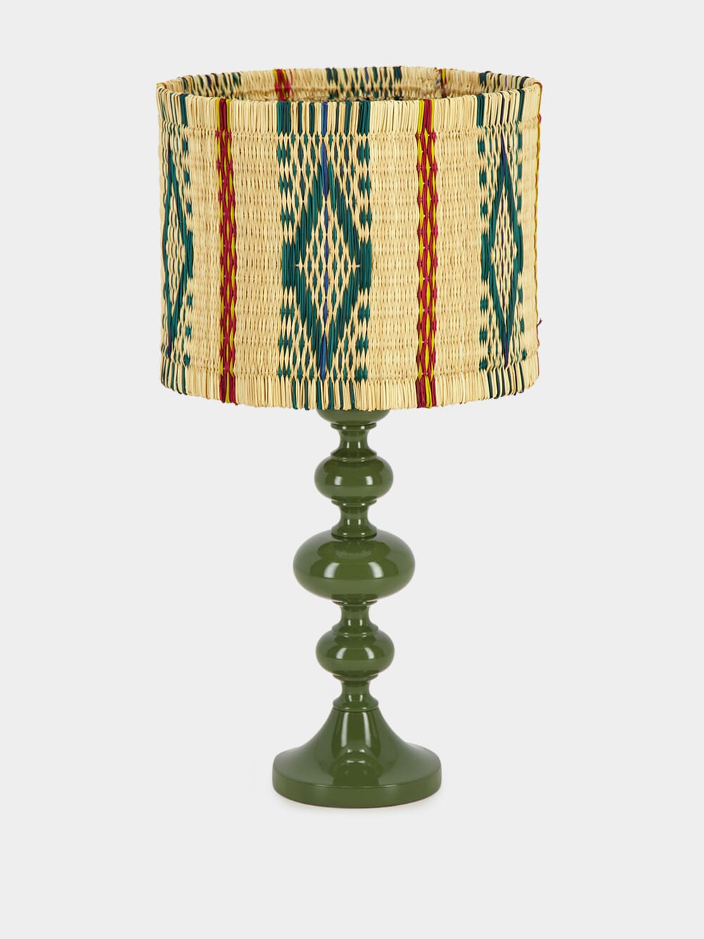 Foz Green Wood Lamp Base