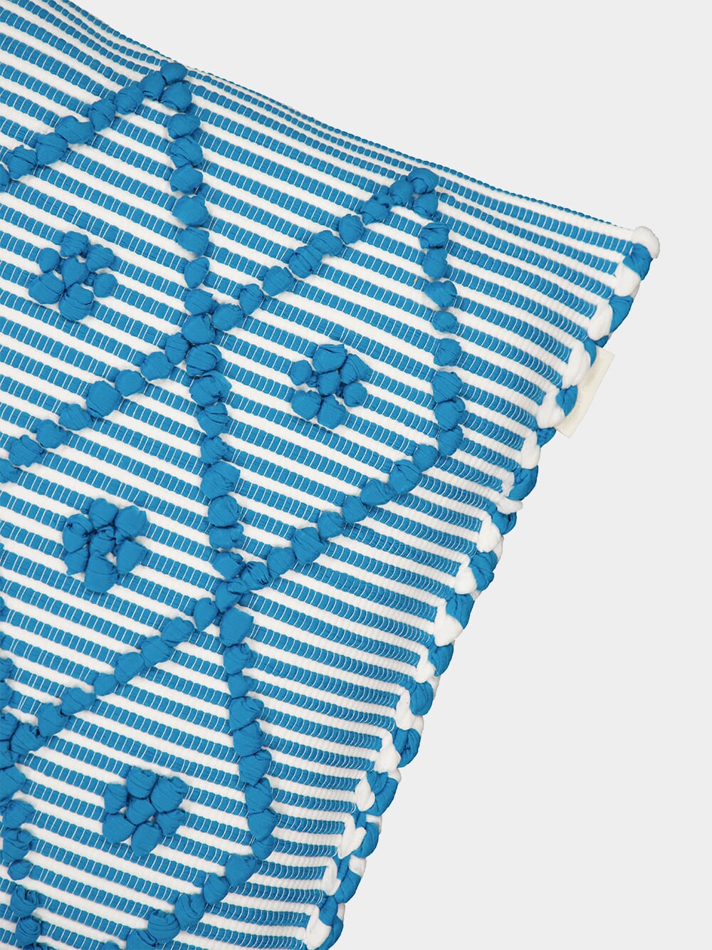 Handmade Sofia Blue Mixed Recycled Fibres Cushion