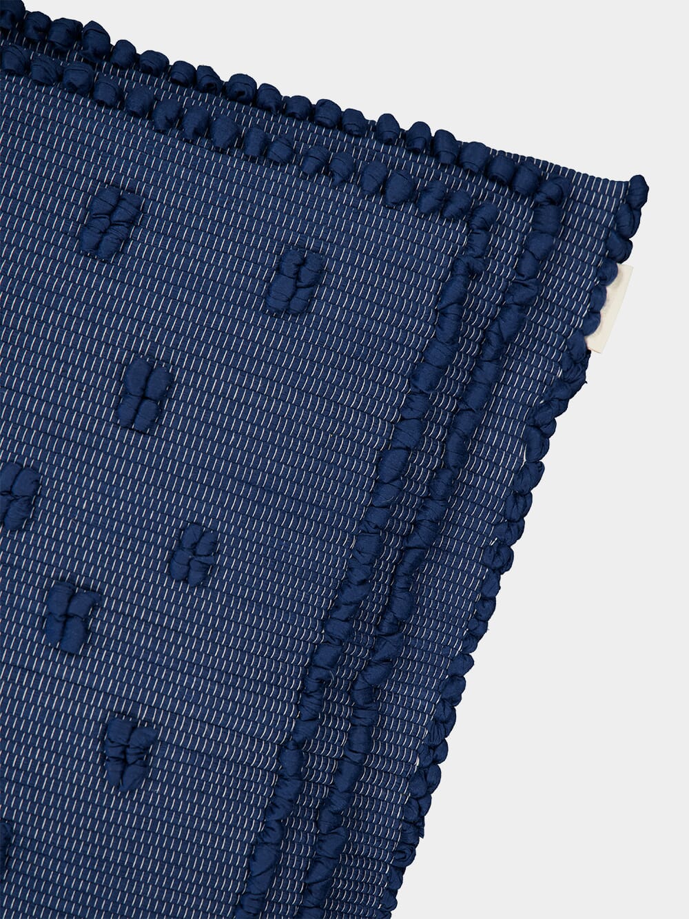 Handmade Sofia Dark Blue Mixed Recycled Fibres Cushion