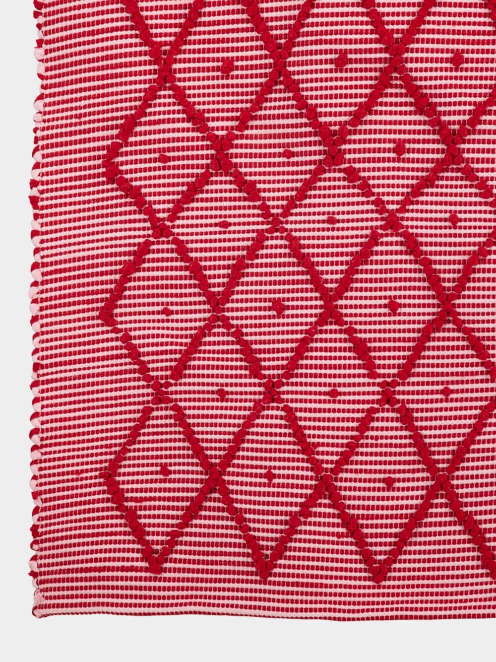 Handmade Sofia Red Mixed Recycled Fibres Rug