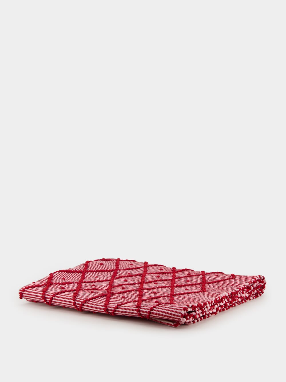 Handmade Sofia Red Mixed Recycled Fibres Rug