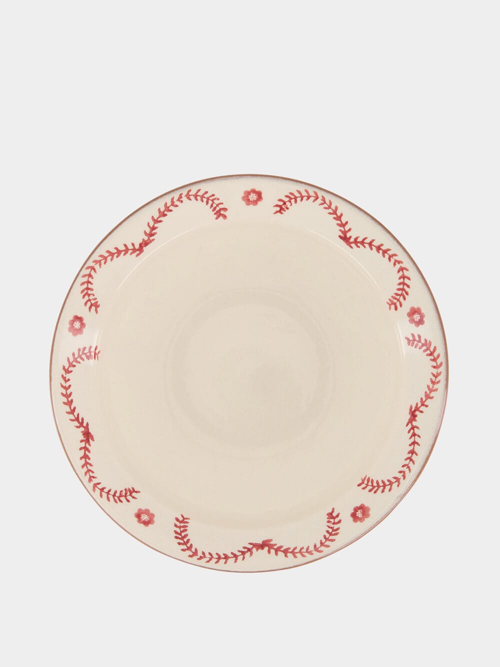 Hand-Painted Viana Red Sandstone Soup Plate