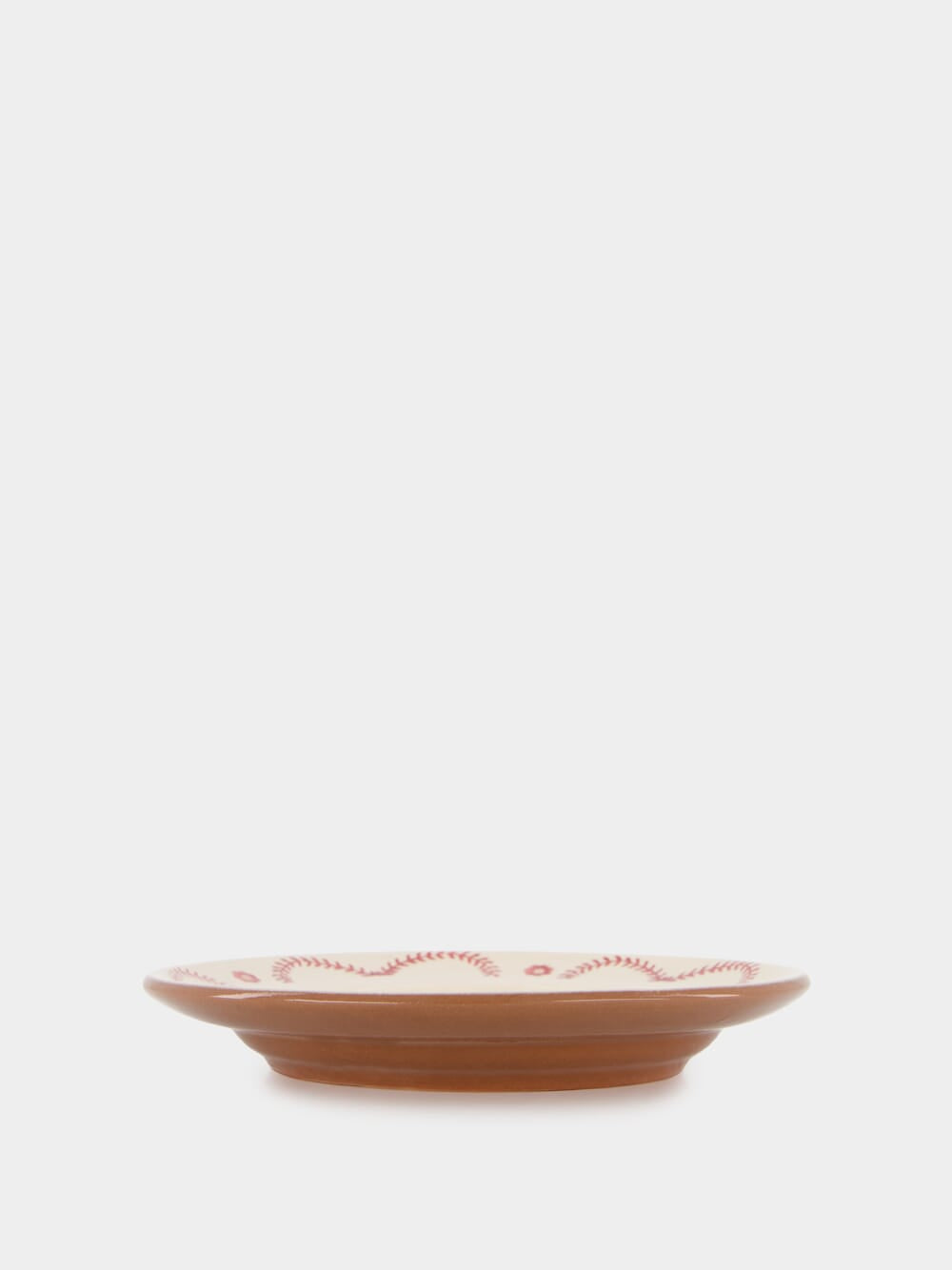 Hand-Painted Viana Red Sandstone Dessert Plate