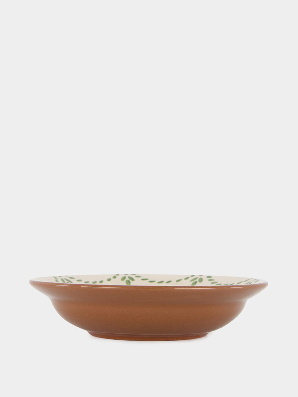 Hand-Painted Viana Green Sandstone Soup Plate