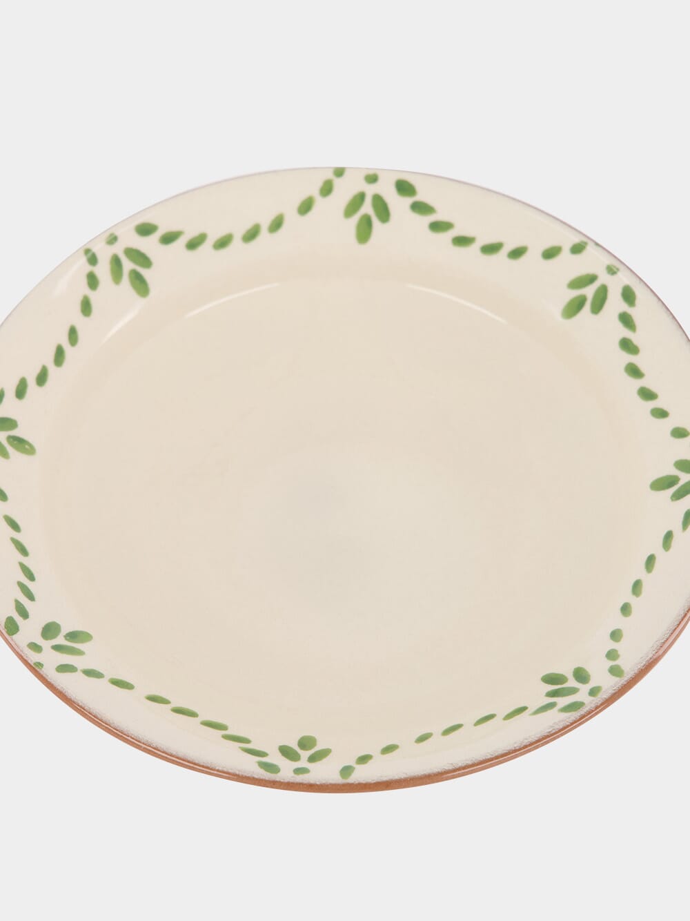 Hand-Painted Viana Green Sandstone Soup Plate