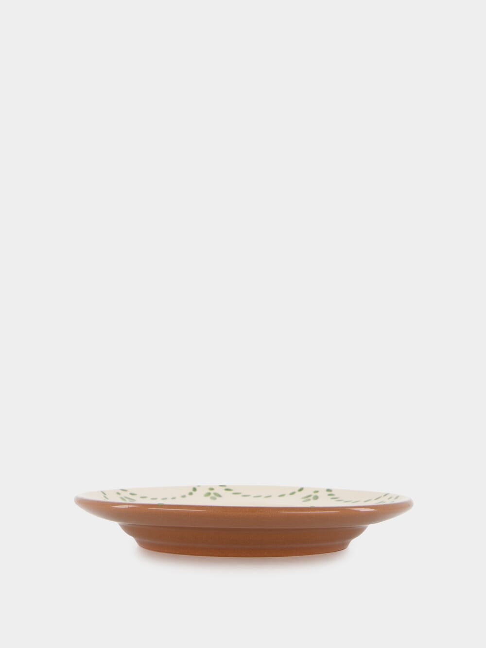 Hand-Painted Viana Green Sandstone Dessert Plate