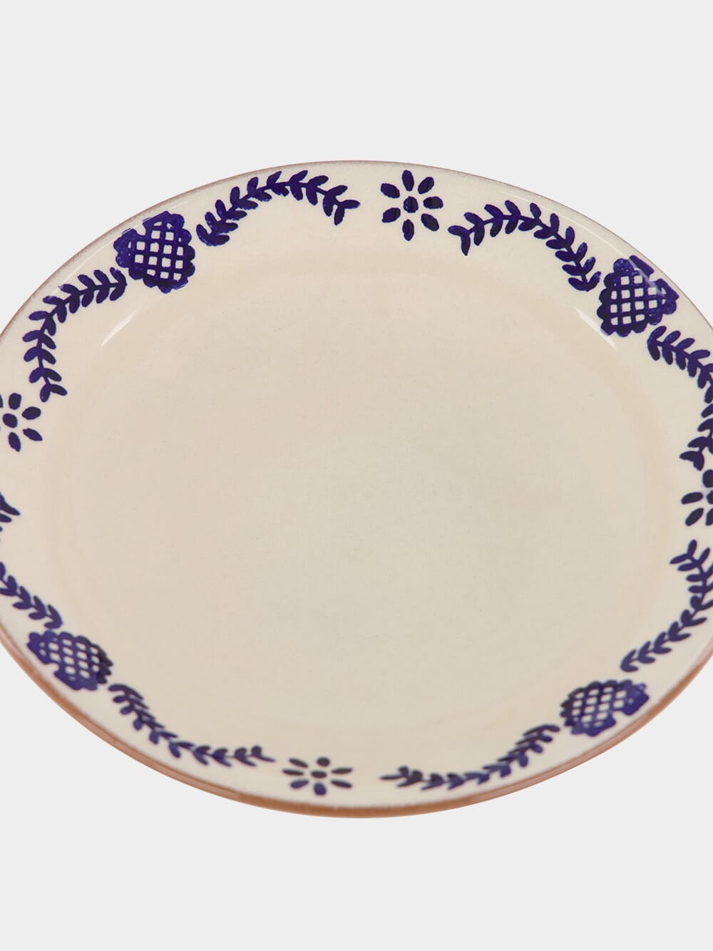 Hand-Painted Viana Blue Stoneware Soup Plate