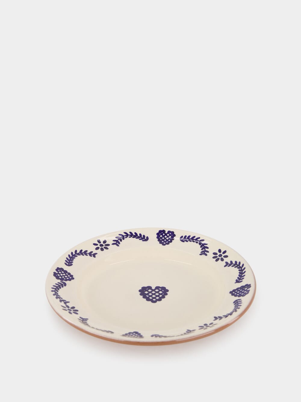 Hand-Painted Viana Blue Sandstone Dessert Plate