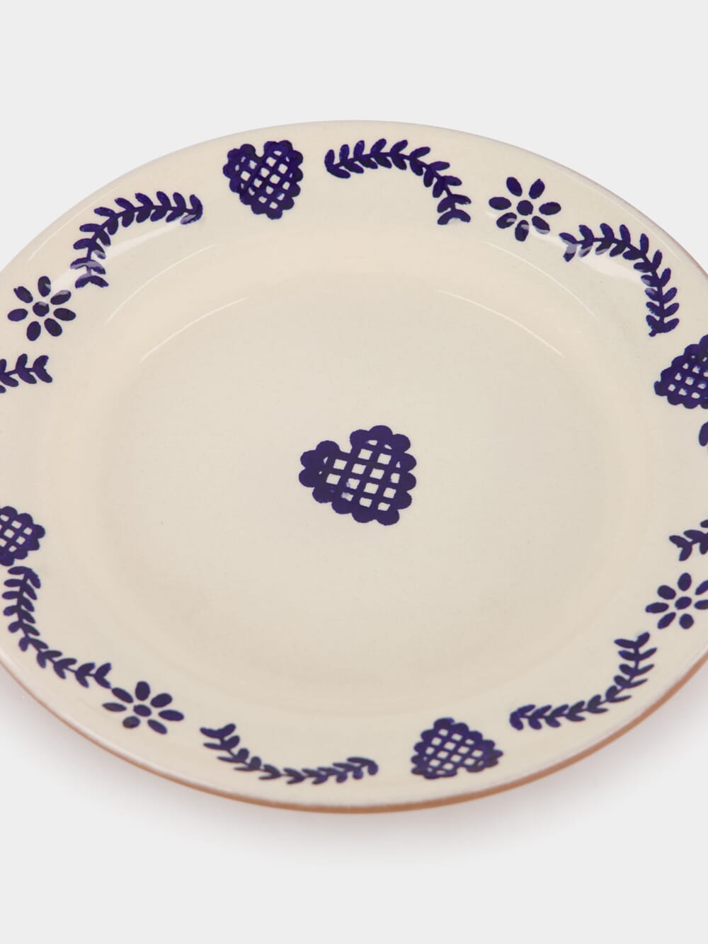 Hand-Painted Viana Blue Sandstone Dessert Plate