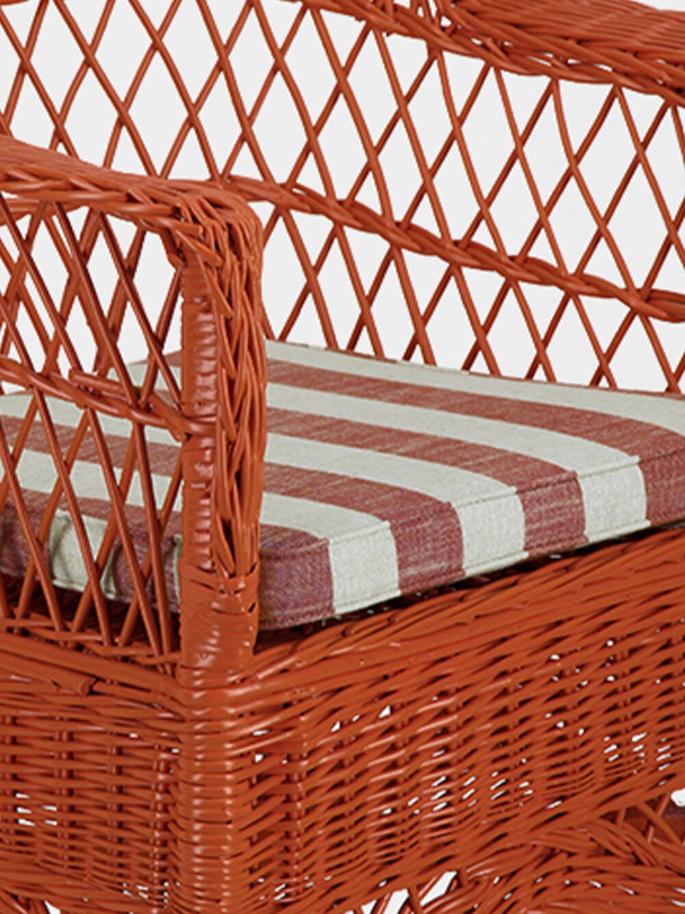 Handmade Furnas Brick Wicker Armchair