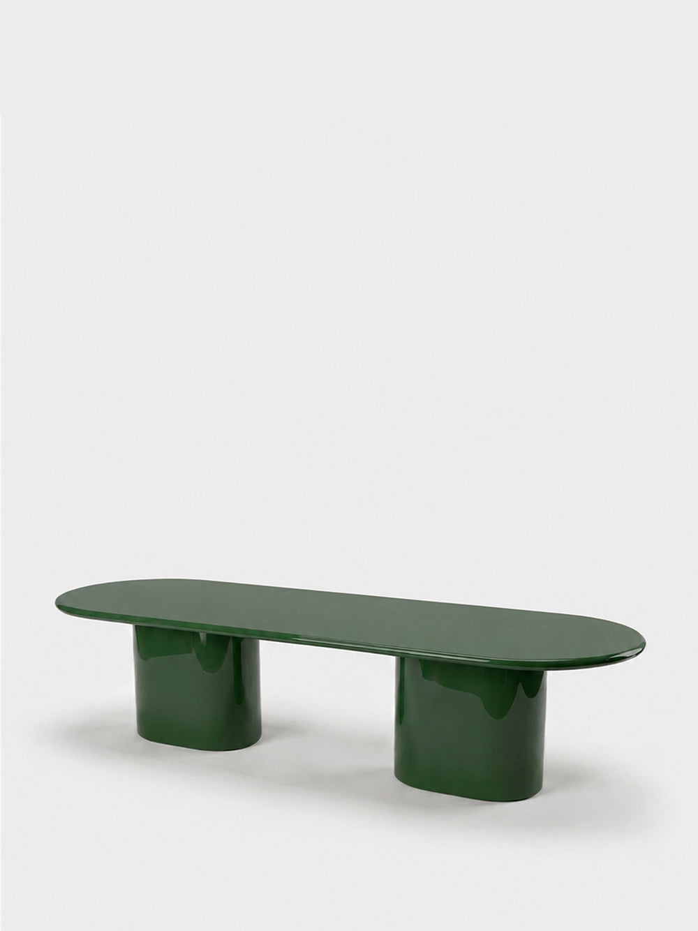 Amendoeira Green Lacquered Wood Large Dining Table