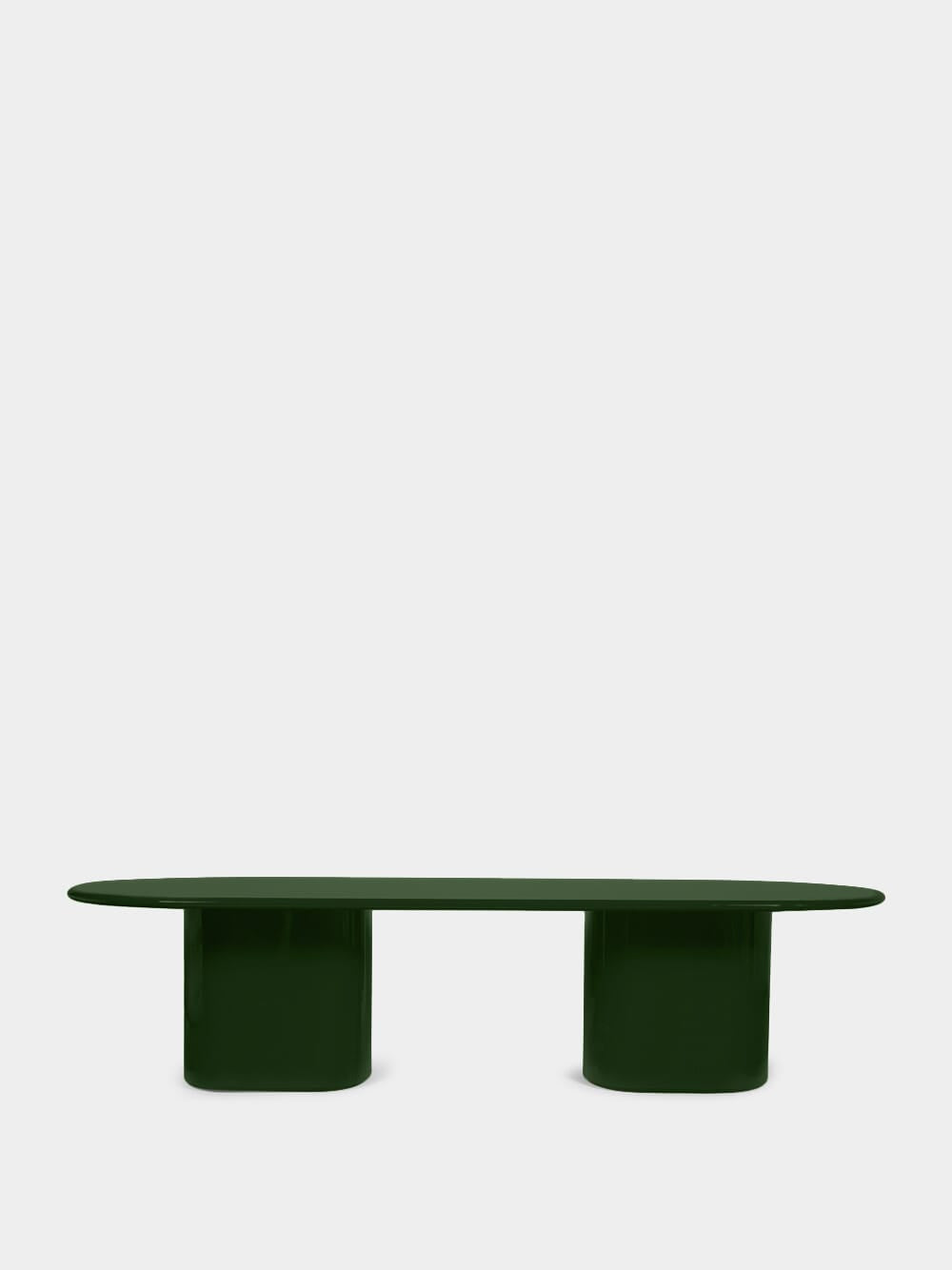 Amendoeira Green Lacquered Wood Dining Table
