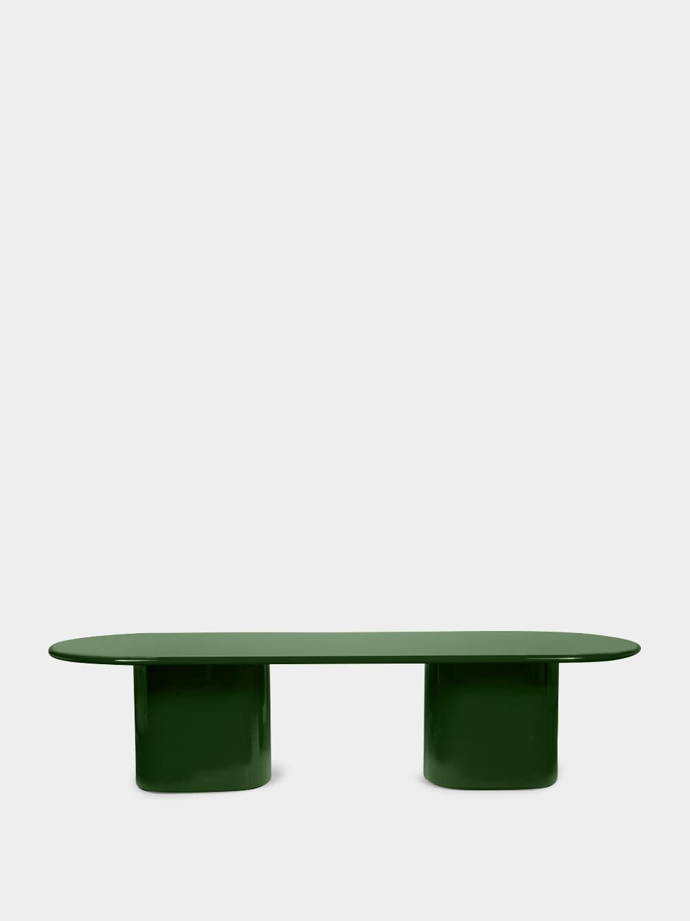 Amendoeira Dark Green Wood Dining Table