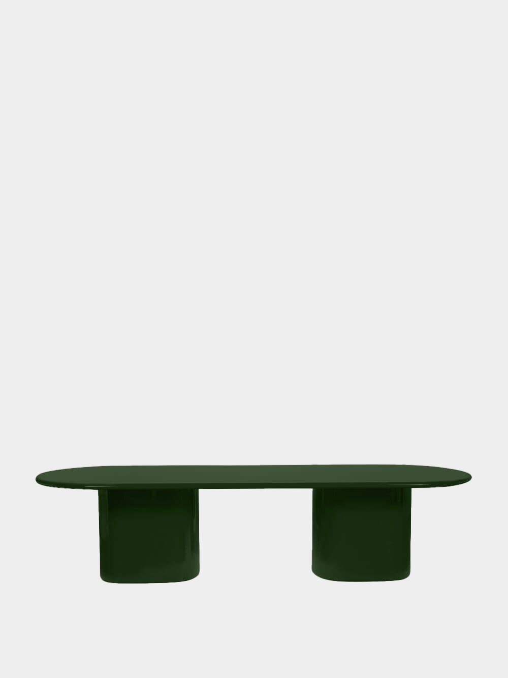 Amendoeira Green Lacquered Wood Dining Table