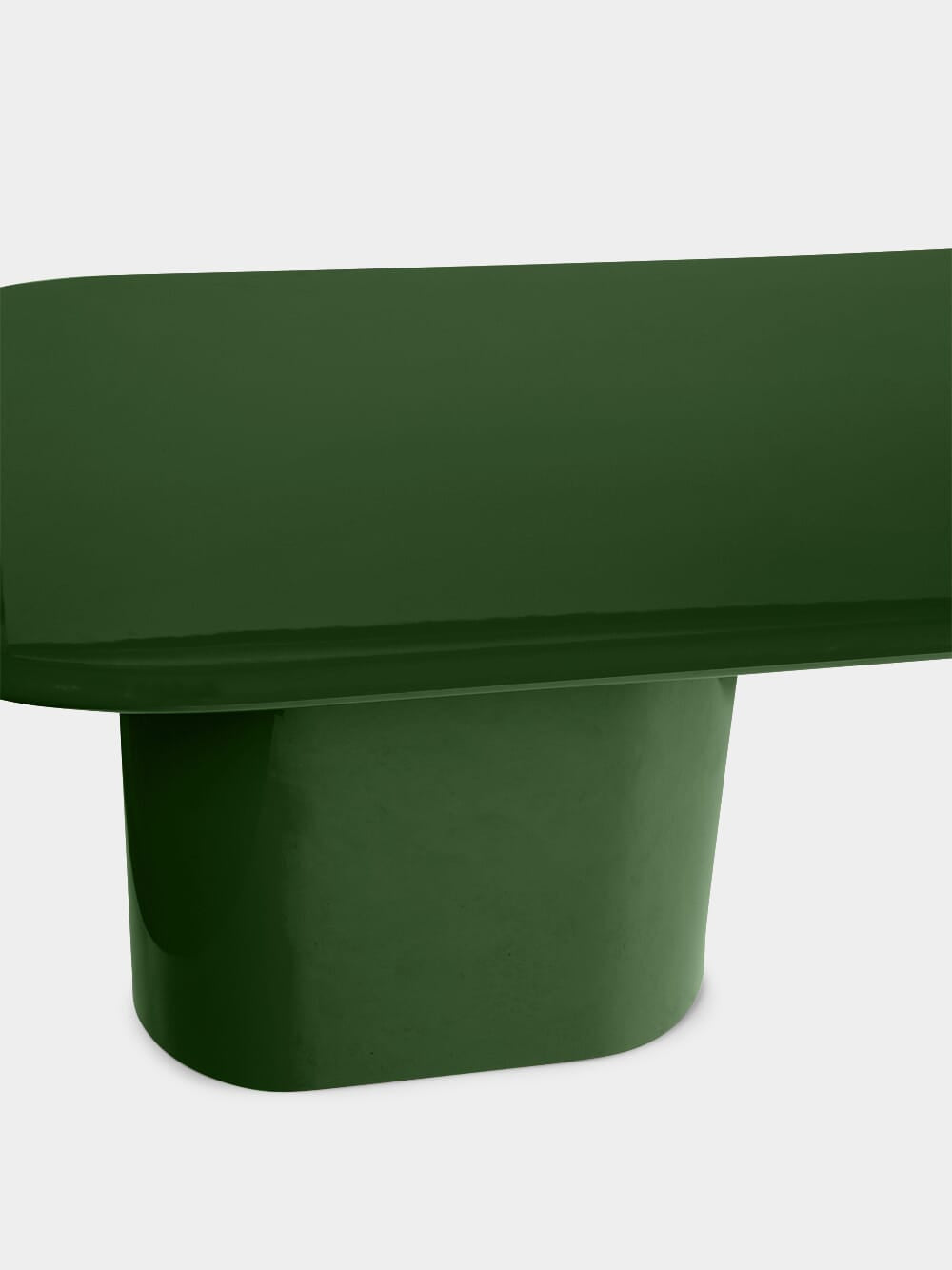 Amendoeira Dark Green Wood Dining Table